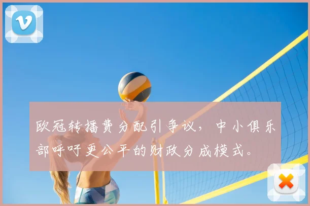 欧冠转播费分配引争议，中小俱乐部呼吁更公平的财政分成模式。